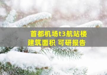 首都机场t3航站楼建筑面积 可研报告